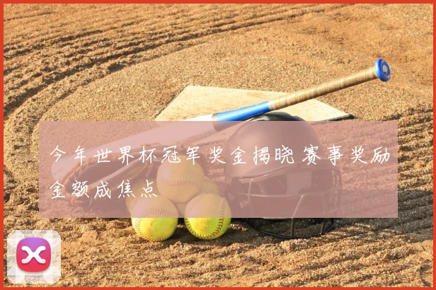 今年世界杯冠军奖金揭晓 赛事奖励金额成焦点